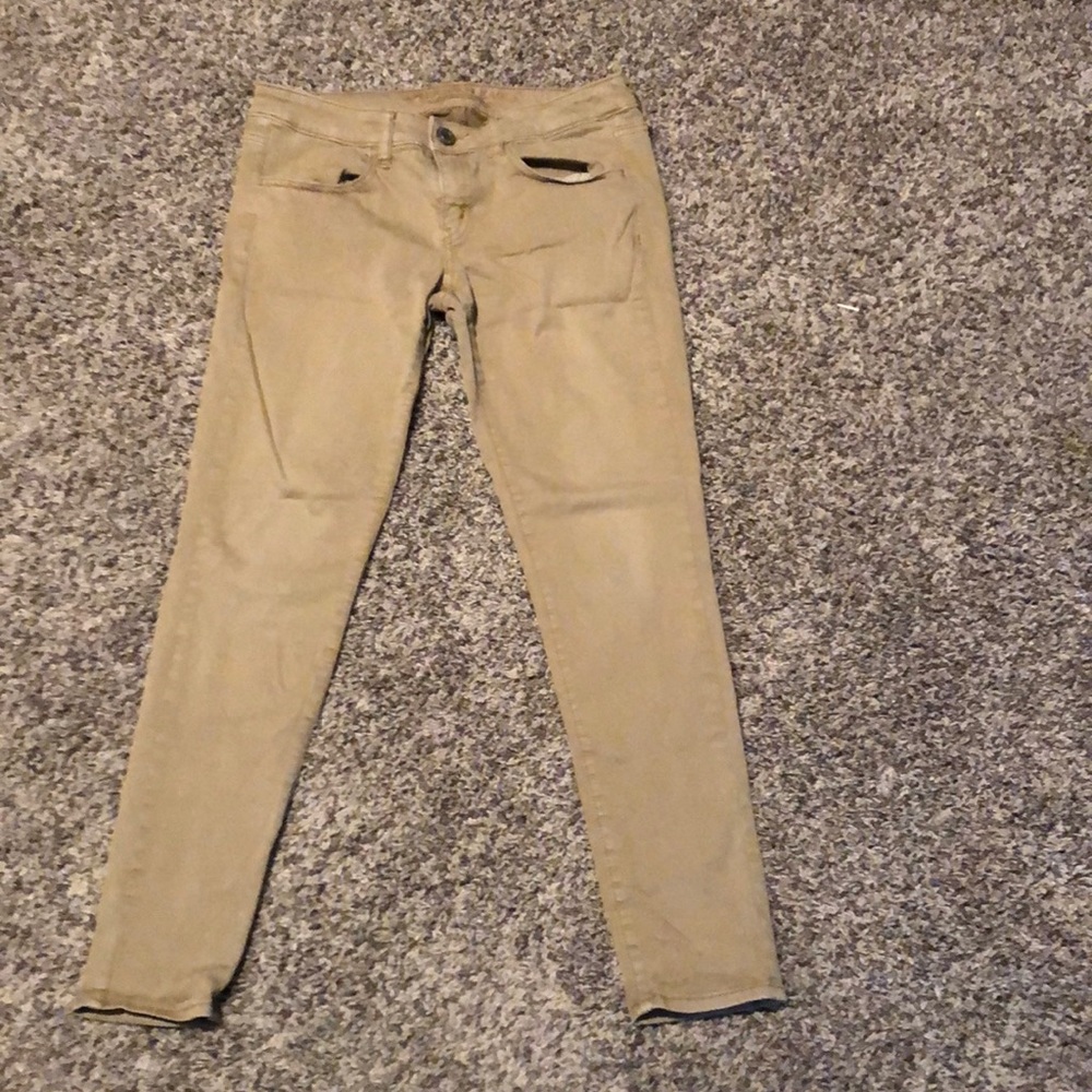 Khaki skinny jeans